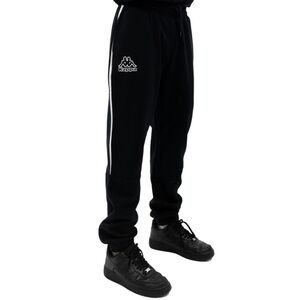 Kappa Black Joggers with White Accents